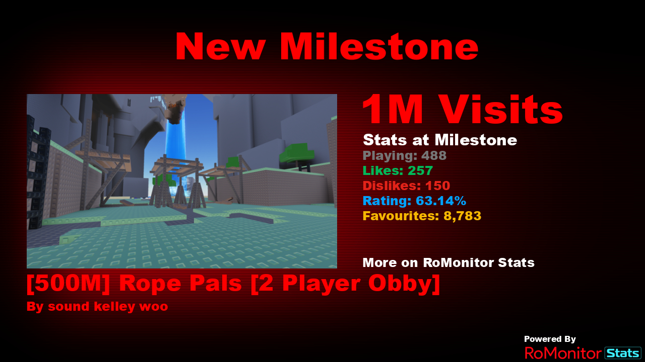 500M] Rope Pals [2 Player Obby] - Roblox