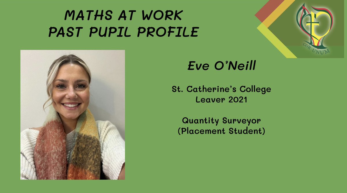 MathsStCaths's tweet photo. Our next thank you post to the past pupils who very kindly gave up their time to create videos outlining the role of Maths in their jobs for @mathsireland! We really enjoyed watching them throughout the week! #usemaths #welovemaths #mathsisfun #corunum ๐งฎ๐ฉ๐ฝโโ๏ธ๐ https://t.co/aXKSMm7SQm
