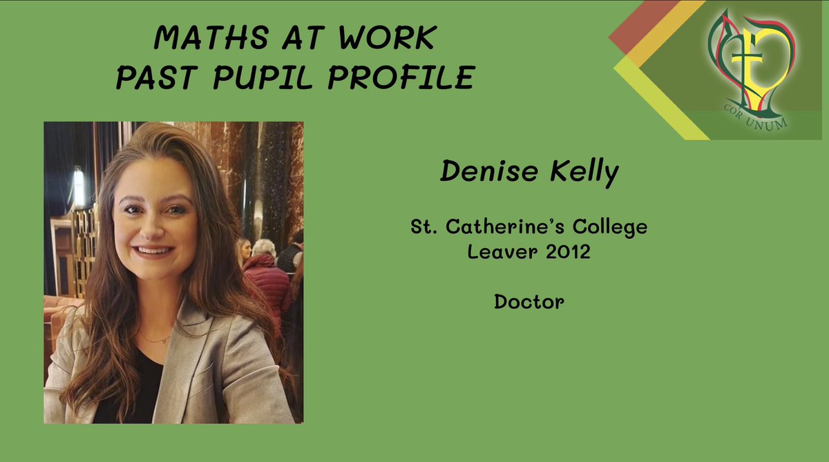 MathsStCaths's tweet photo. Our next thank you post to the past pupils who very kindly gave up their time to create videos outlining the role of Maths in their jobs for @mathsireland! We really enjoyed watching them throughout the week! #usemaths #welovemaths #mathsisfun #corunum ๐งฎ๐ฉ๐ฝโโ๏ธ๐ https://t.co/aXKSMm7SQm