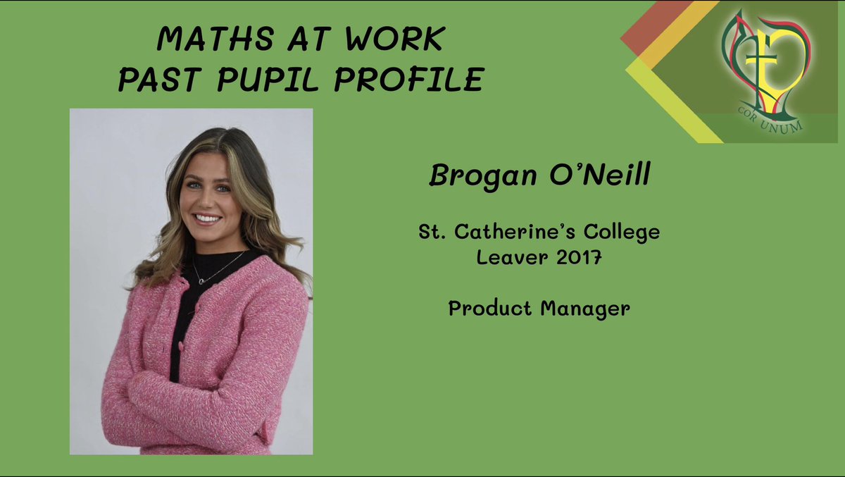 MathsStCaths's tweet photo. Our next thank you post to the past pupils who very kindly gave up their time to create videos outlining the role of Maths in their jobs for @mathsireland! We really enjoyed watching them throughout the week! #usemaths #welovemaths #mathsisfun #corunum ๐งฎ๐ฉ๐ฝโโ๏ธ๐ https://t.co/aXKSMm7SQm