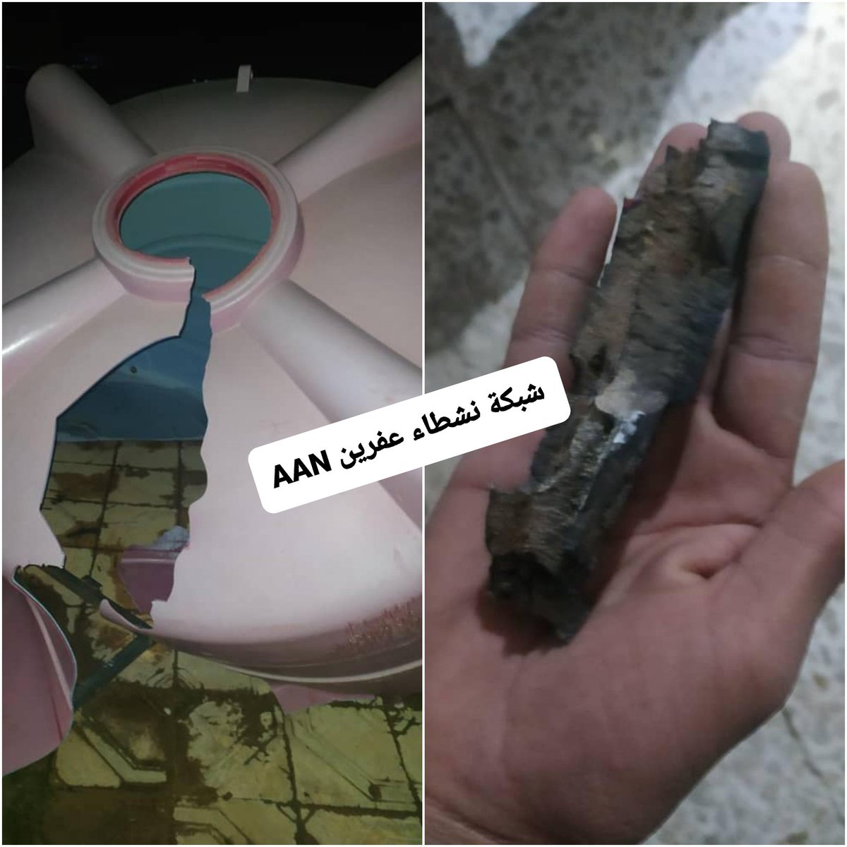 afrinactivists's tweet photo. Artillery shells of the  Turkish occ.upation army and its mer.cenaries targeted #Azyara school in #Sherawa township. There were only material damages.
The school is inhibited by a number of families of forcibly displaced people from the occ.upied city of #Afrin. https://t.co/jq6UxPraU6