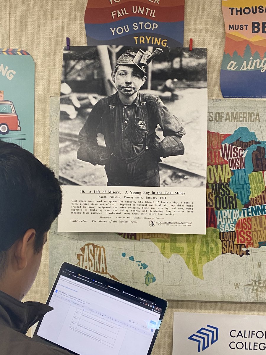 wanmer_michael's tweet photo. Collaboration in action, as the SCHS, History department joins forces to learn about the realities of child labor in the early 1900’s.  Just another #BurtonExperience https://t.co/6BvwytF71S