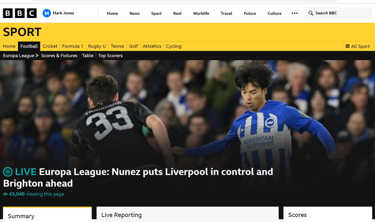 #nunez the power of Nunez goal puts Liverpool and Brighton in front...🤪