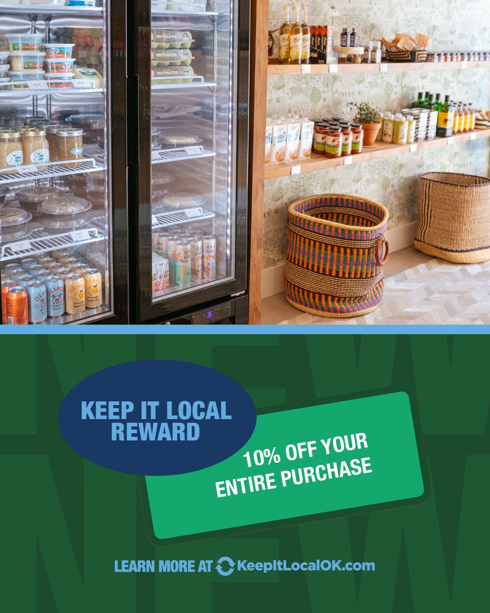 🆕 KinFolk Family Farm & Shop in OKC's @WheelerDistrict is the newest proud member of Keep It Local! 🎡🍞🥘 🔄 Use your Keep It Local Card when you shop at KinFolk to receive 10% off your entire purchase. 📍 1710 Spoke St, Ste 100 OKC, OK 73108 🔄 More at the link in our bio