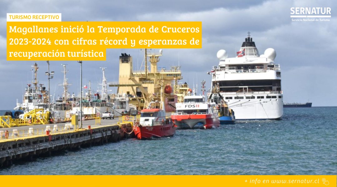 🚢 'Esperamos para esta temporada recibir a nivel nacional aproximadamente 402 recaladas, de las cuales 183 son en Magallanes. Esto demuestra el impacto que tiene en la región el #TurismoDeCruceros' dijo el DN de Sernatur @cristobalbnitez.
Más info acá 👉 bit.ly/3Mk64Br