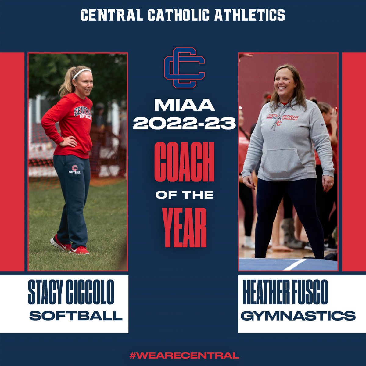 Congratulations to Coach Ciccolo and Coach Fusco on this well-deserved recognition!  #WEARECENTRAL
<a href="/CCRaider_SBall/">Central Catholic Softball</a> <a href="/CCRaider_Gym/">CCHS Gymnastics</a> <a href="/GlobeSchools/">Boston Globe Schools</a>
@BostonHeraldHS <a href="/EagleTribSports/">EagleTrib Sports</a> <a href="/MIAA033/">MIAA</a>