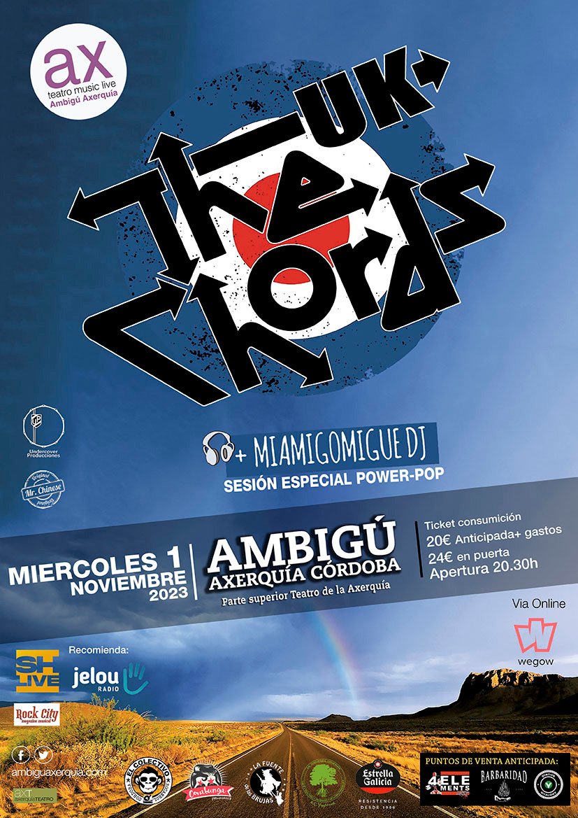 El miércoles 1 es fiesta y tenemos conciertazo con <a href="/TheChords1/">TheChords</a> en <a href="/AmbiguAxerquia/">SalaAmbigu Axerquia Córdoba</a> 
Consigue tus entradas en <a href="/DiscosVitalogy/">Discos Vitalogy</a> <a href="/4ElementsShop/">4 Elements Shop</a> y <a href="/wegowES/">wegowes</a>