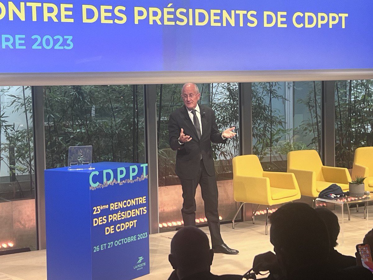 StTRAVERT's tweet photo. #Paris 23èmes rencontres des Présidents de #CDPPT -Commissions Départementales de Présence Postale. En tant que Président de l’ONPP -Observatoire National de la Présence Postale - j’ai tenu à rappeler le rôle essentiel de la mission de proximité et de service public de la Poste. https://t.co/ZftBRW37DI