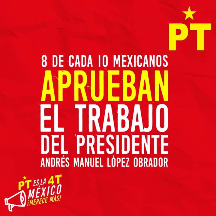 Hoy y siempre para el pueblo de México, es un honor estar con Obrador.
 
¡Viva la Cuarta Transformación!
¡Viva el Partido del Trabajo!
 
#MéxicoMereceMÁS #PTesla4T
