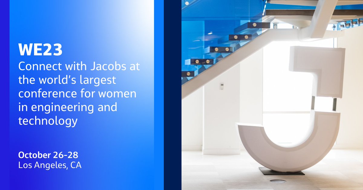 JacobsConnects's tweet photo. We’re having a blast at #WE23! If you’re attending, drop by booth No. 807 to meet #OurJacobs team or see the full list of opportunities to connect at the link ⬇️
https://t.co/uWh3Tvr1c3
@SWEtalks #WomenInSTEAM #WomenInSTEM #STEAMatJacobs #SeeYourselfInSTEAM https://t.co/UNB3GDcJCj