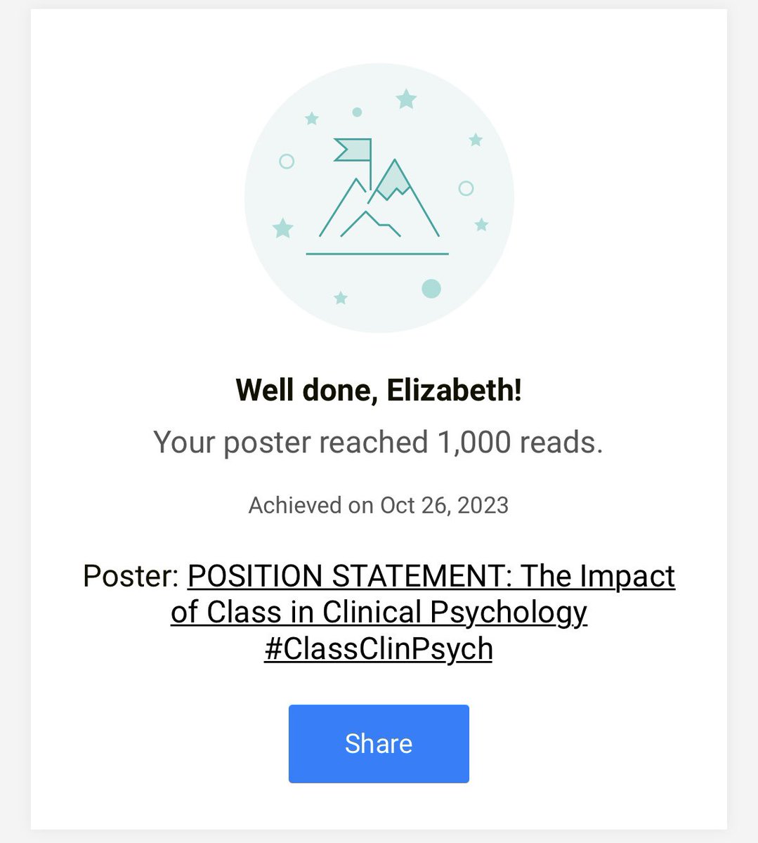 lizhenshawpsych's tweet photo. Almost exactly 2.5yrs later and the original @ClassClin Position Statement has been read over 1000 times 😳.

Unreal how much has been done since putting it out and the amazing work that continues with #ClassClinPsych Collective.

@celinejbs @WillCurvis @SarahStLedger https://t.co/4m0ywttUDh