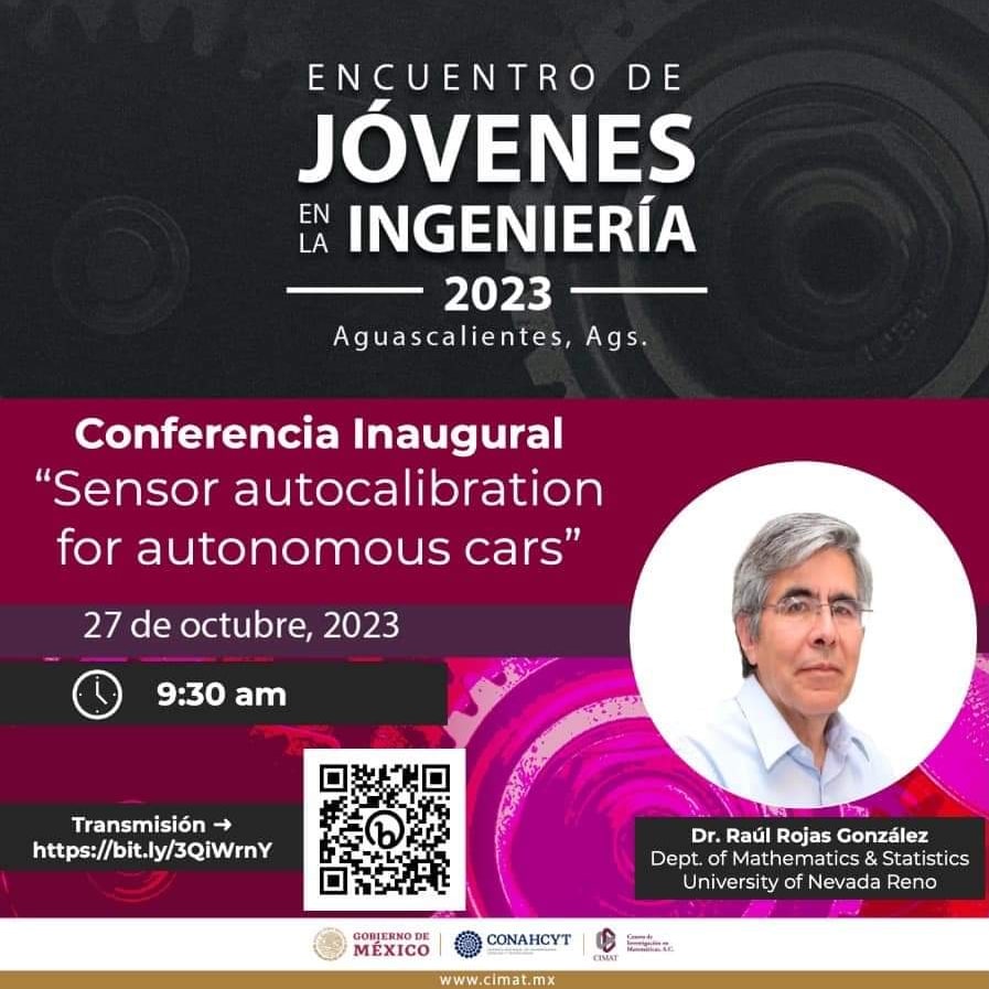 📢Los invitamos a la  Conferencia inaugural (virtual) del "Encuentro de Jóvenes en la Ingeniería 2023: Agregando valor a la industria a través del diseño". 
 
📅27 de octubre de 2023
⏰9:30 am
🎥Liga de transmisión:
bit.ly/3QiWrnY

¡Los esperamos!