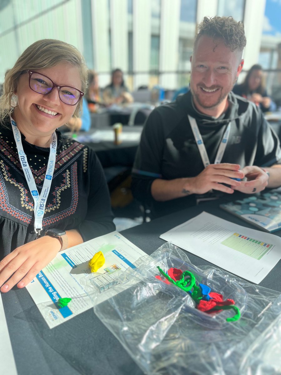 BLK8109's tweet photo. @LabAids  interactive session on on structure, function, and the human body systems. Check out these three-dimensional models that we made! #NSTA23 https://t.co/ABnmKaUP5v