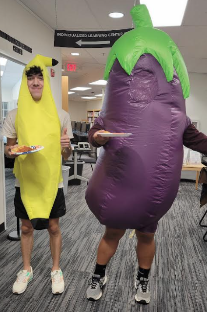 My vote for best costume is a tie. Banana and Eggplant!