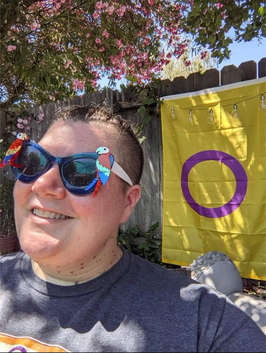 Happy #intersexawareness day! Please celebrate the #intersex furs (like me!) in your life today and every day! We out here just trying to live our best lives like everyone else and aren’t as invisible as most try to make us out to be 💛💜