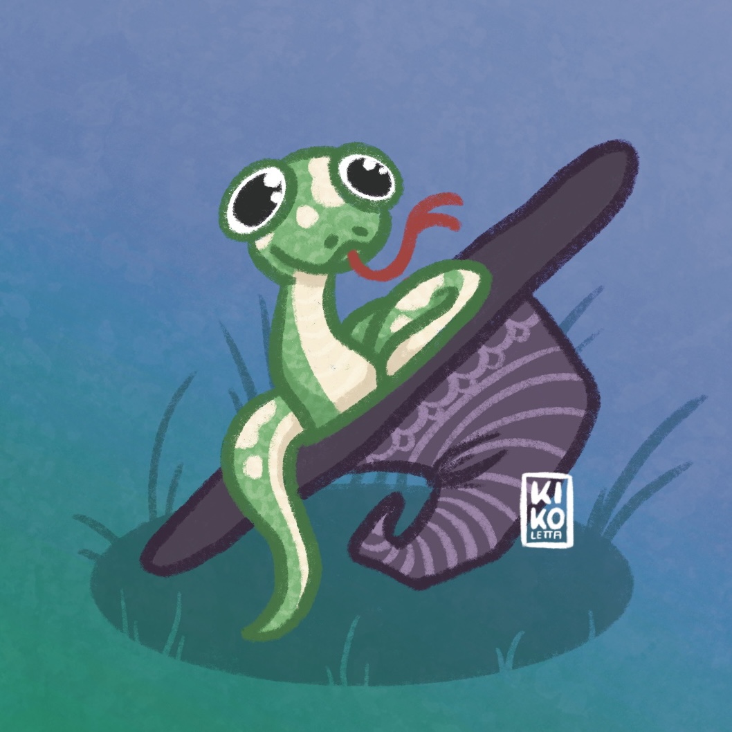 Lets make spooky season a bit more comfy 🐍❤️
In my head this little familiar found an old witch hat on the ground and now carries it everywhere. Maybe someday it will find the original owner? 🧙‍♂️
.
#snake #dangernoodle #cutesnake #witch #familiar #pet #cuteart #halloween