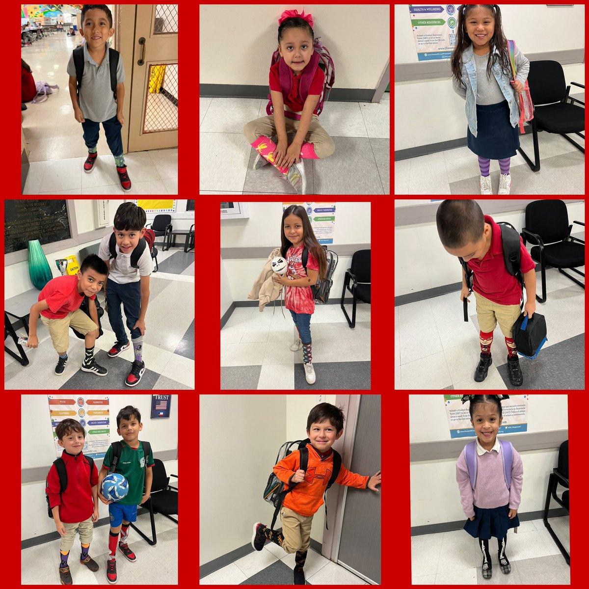 PughRamsHISD's tweet photo. DAY 4: “Be kind to your mind. Live drug free!” Our Pugh scholars and staff wore their socks to their knees! Say NO please! #RedRibbonWeek2023
@TeamHISD 
@HISDCentral 
@HISD_ACC
@redribbonweek https://t.co/d5vUlFdNNy