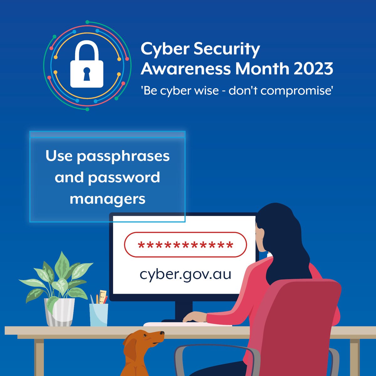 aus_telco's tweet image. #DYK passphrases can be used to boost the security of your accounts? Consider using a password manager to help generate or store passphrases.

To learn about passphrases, visit: cyber.gov.au/learn-basics/e… 

#CyberSecurityAwarenessMonth2023 #becyberwise #staysecureonline