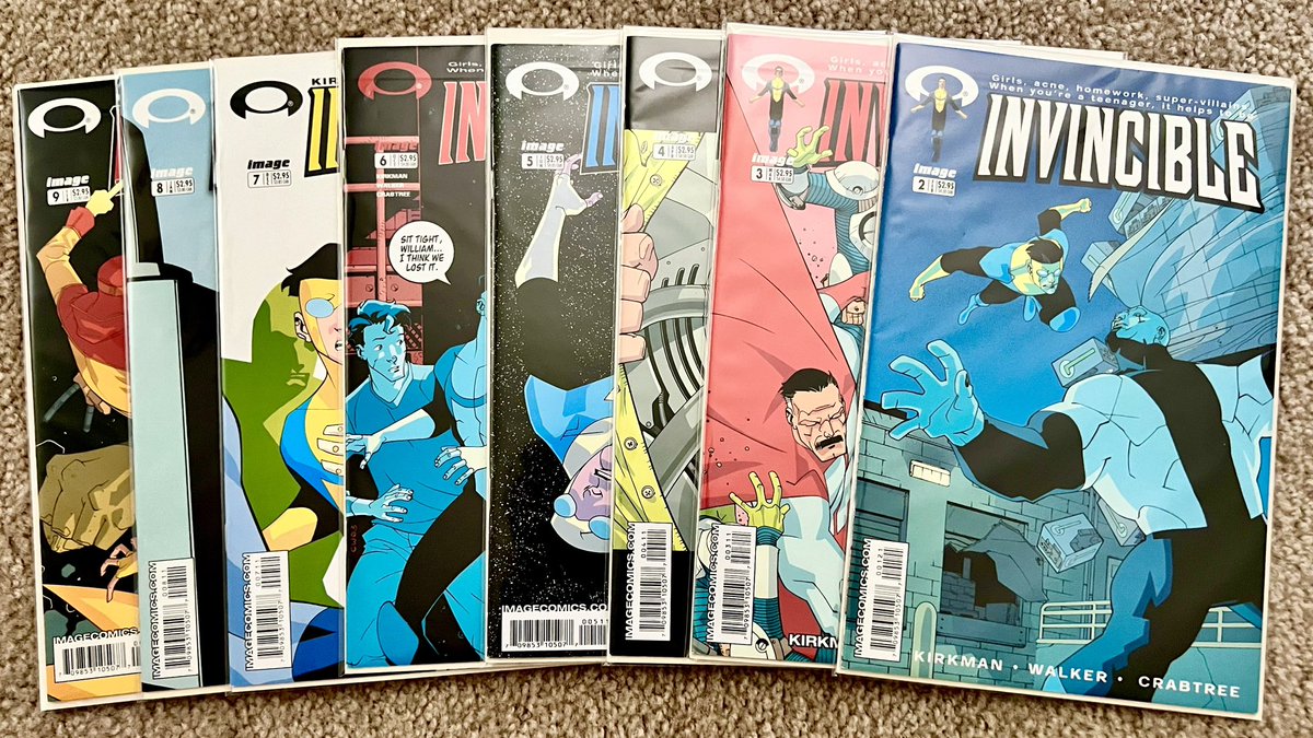 MLBlog's tweet photo. @RyanOttley @RobertKirkman just spent my life savings on a near complete run (2-144) of Invincible… You wouldn’t happen to have a spare #1 laying around to complete it would you? 🙏🏻🤣 https://t.co/uJtE7Luj65