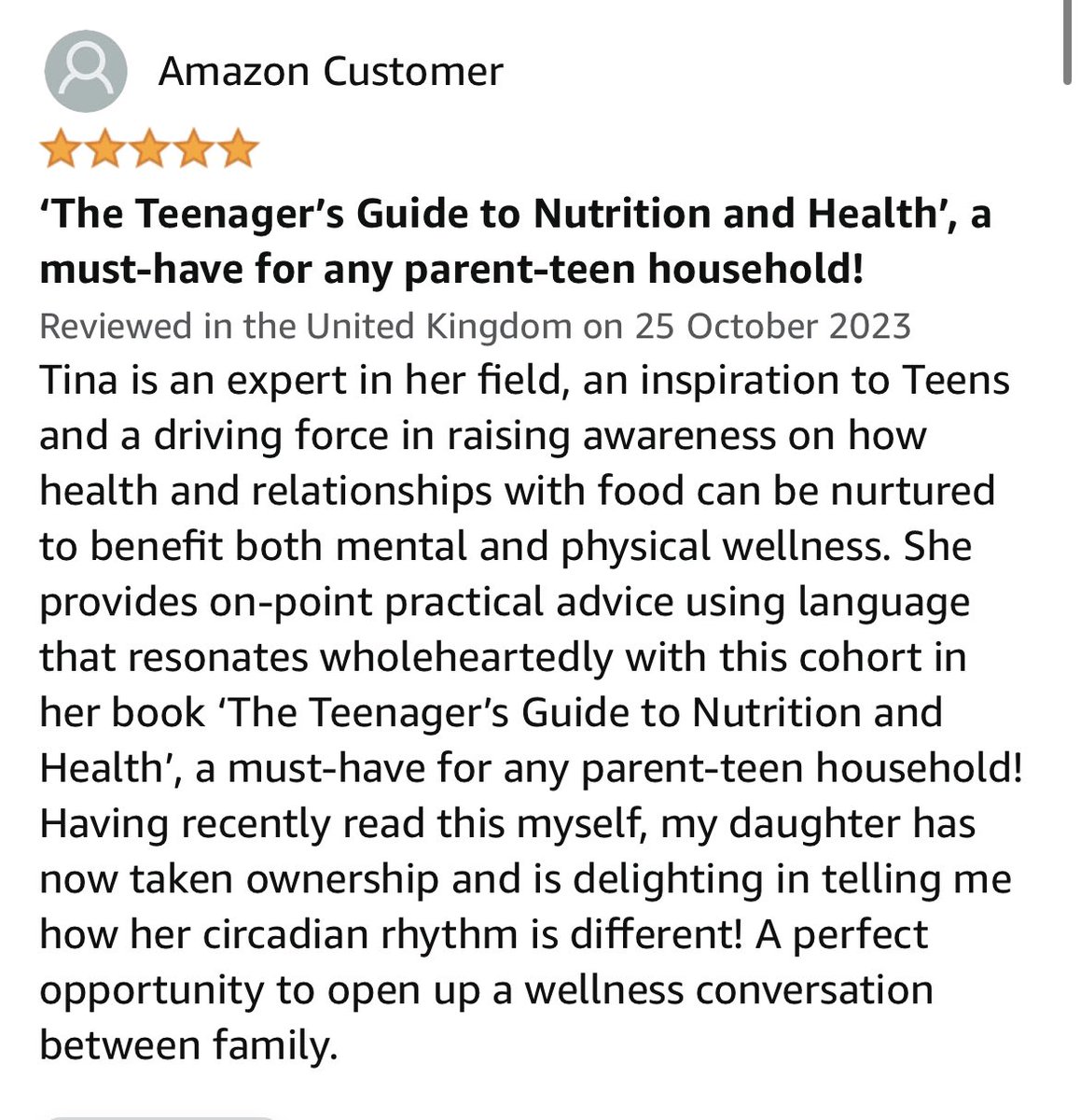 Latest review for my book Eat Well & Feel Great - The Teenagers Guide to Nutrition & Health. “An essential book for every family” - Gary Neville #schools #teachers #health #wellbeing #mentalhealth #teenagers #children #doctors #seniorschools