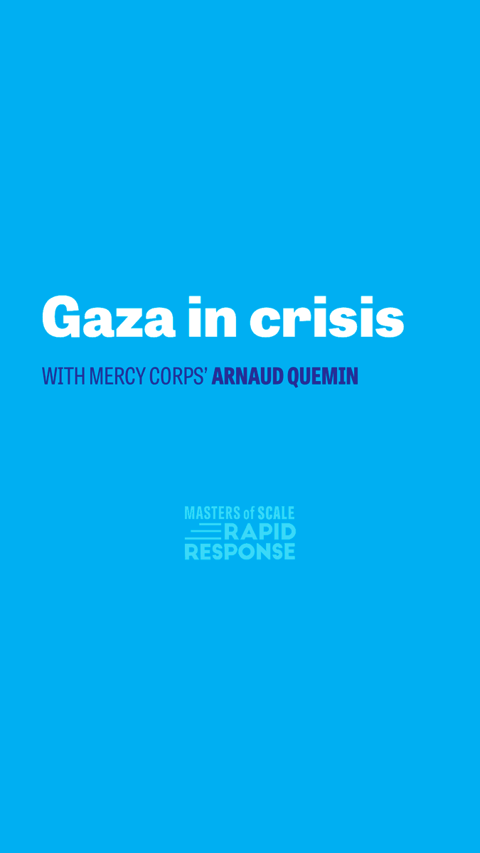 Tjada's tweet photo. Grateful for @mercycorps Middle East regional director Arnaud Quemin’s experience &amp; leadership for our response to humanitarian crisis in Gaza. He shares reflections, the importance of humanitarian space &amp; the voice of our team members on @mastersofscale https://t.co/5GelCWSglb https://t.co/3f5oTmfIU2