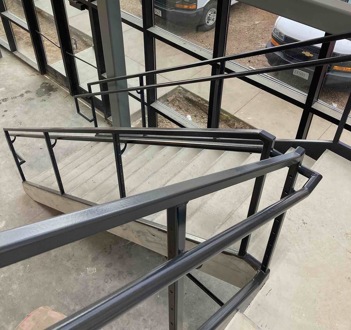 Performance_Fab's tweet image. The Performance Fab team is out on site this week working on installing handrails on this custom-designed staircase we fabbed for a commercial customer.

#customstaircase #customfabrication #performancefab #wisconsinfabricator