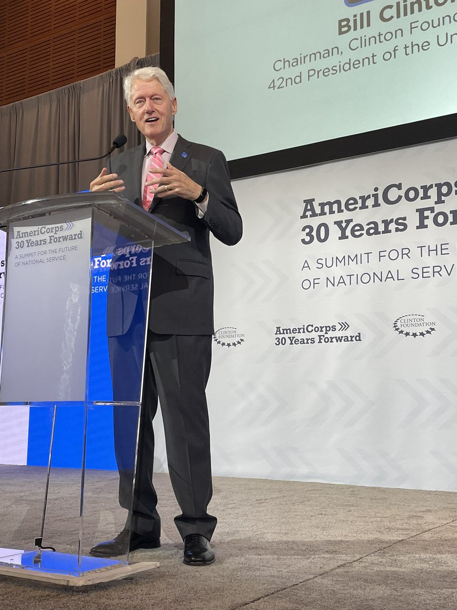 “The most important skill for the human race is cooperation.” President Bill Clinton #AmeriCorps30