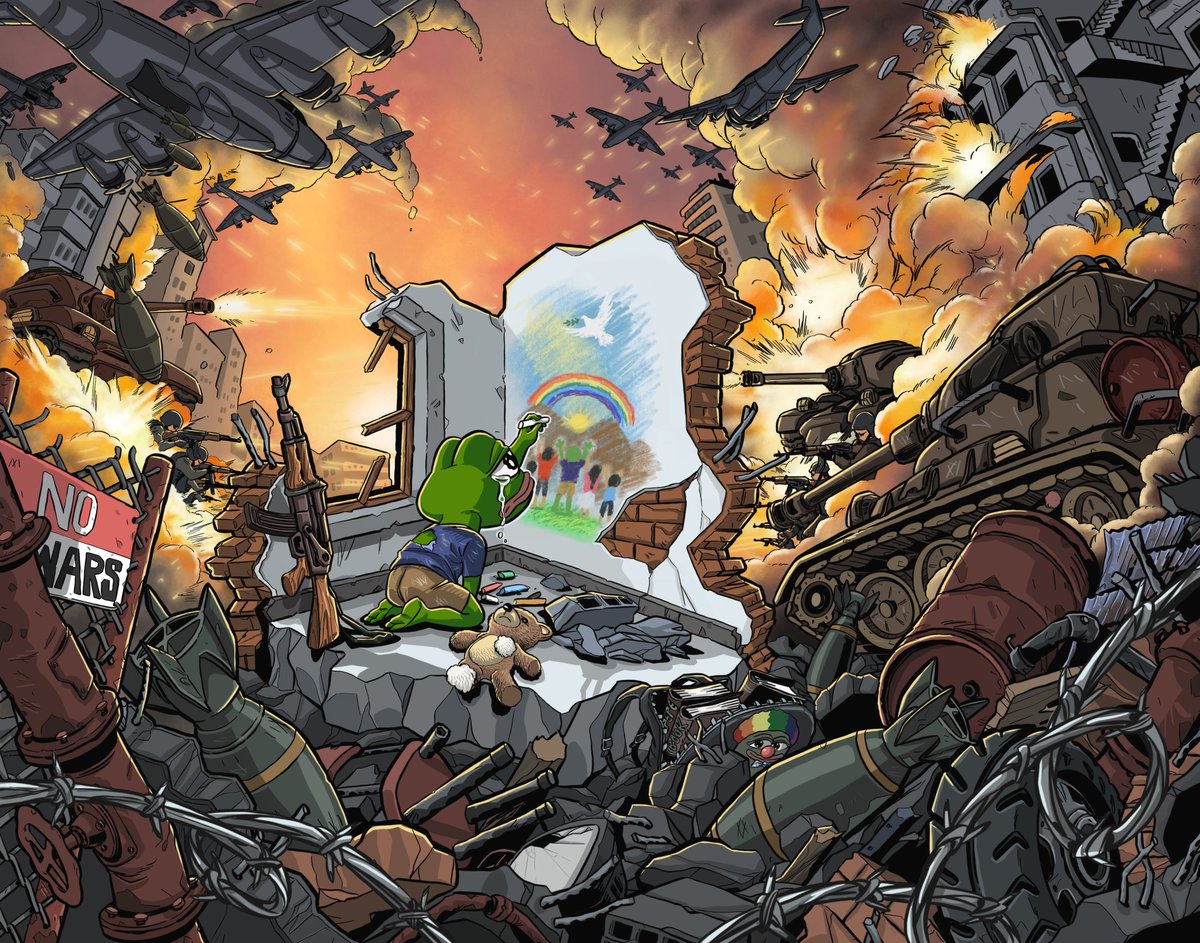 Check out this NFT by <a href="/9lekamarin/">9LEK</a> on <a href="/foundation/">Foundation 🌐</a>! 🌐
Hope the world has peace 🐸🕊️
This is a work of art where I will communicate through Pepe that I do not want war in this world.
Hope you like it. Thank you for liking and sharing.

foundation.app/@9lekamarin/9l… 
#NFT #PEPE  #frogfam