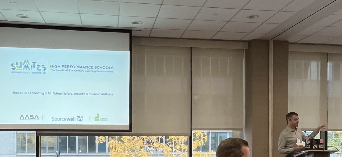 It was great to present today at Summit 23 in Denver with <a href="/AASAHQ/">AASA</a> and <a href="/sourcewell_gov/">Sourcewell</a>! High performance schools that promote healthy learning are critical