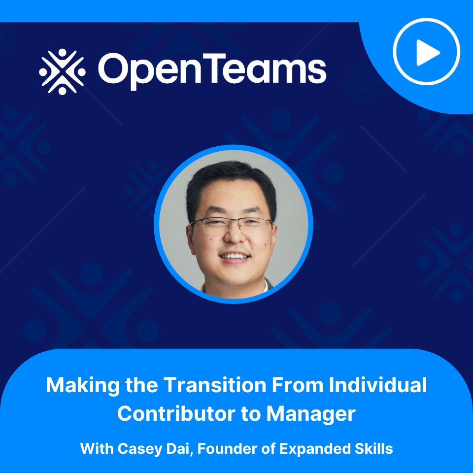 Moving from an individual contributor role into management can be challenging. Join us as <a href="/casey_dai/">Casey Dai</a> shares about the world of engineering management and how to successfully transition into &amp; thrive within it!

🗓️31 Oct 2023
🕚10:30-11:30 AM EDT

Register: us06web.zoom.us/webinar/regist…