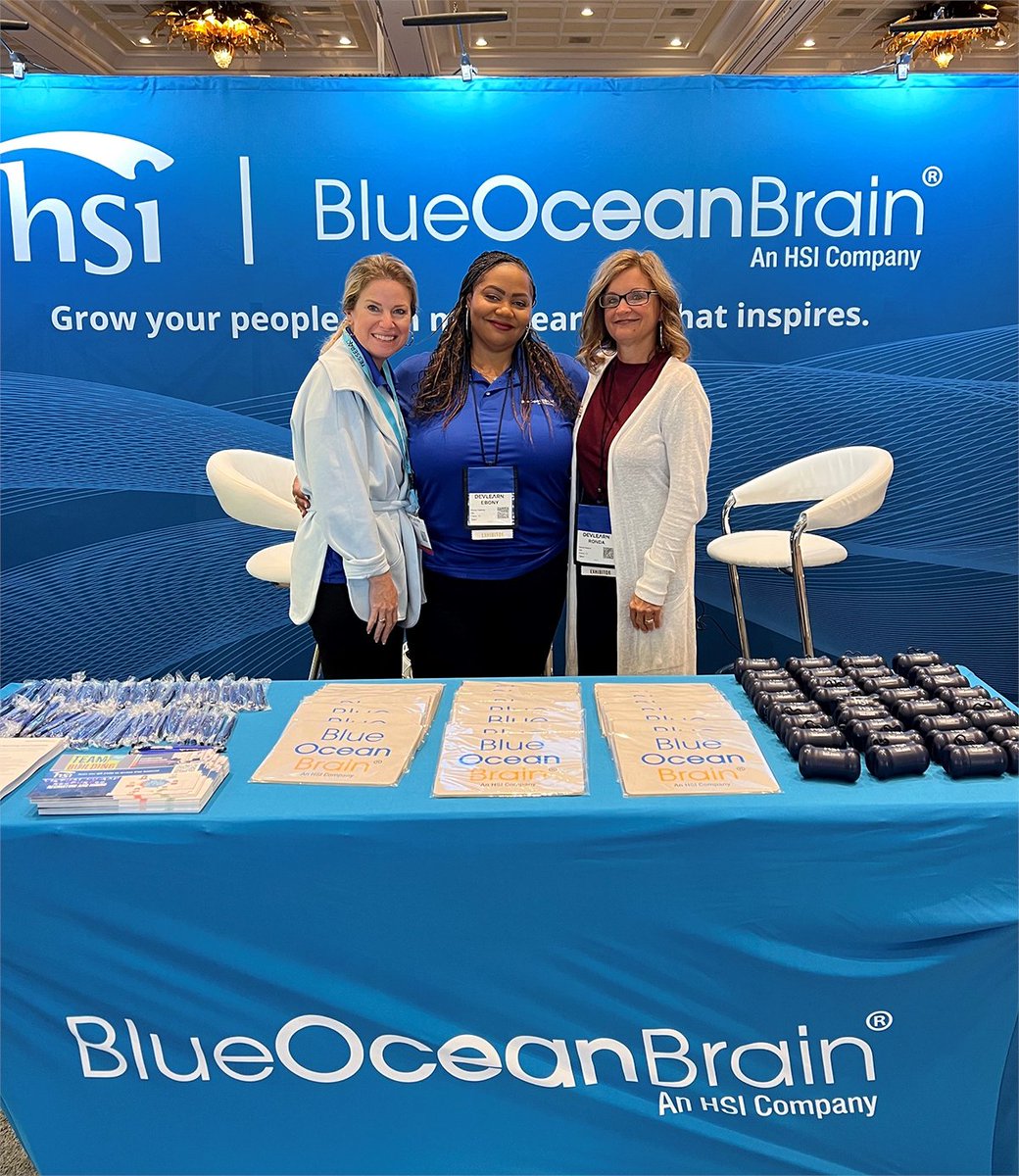 HSI_Brands's tweet image. Visit booth #813 at DevLearn 2023 as HSI and BlueOceanBrain transform the future of learning! From left to right: Erin Rilley, Ebony Fleming, Ronda Parson | HSI and Blue Ocean Brain, An HSI Company #DevLearn2023 #HSI
