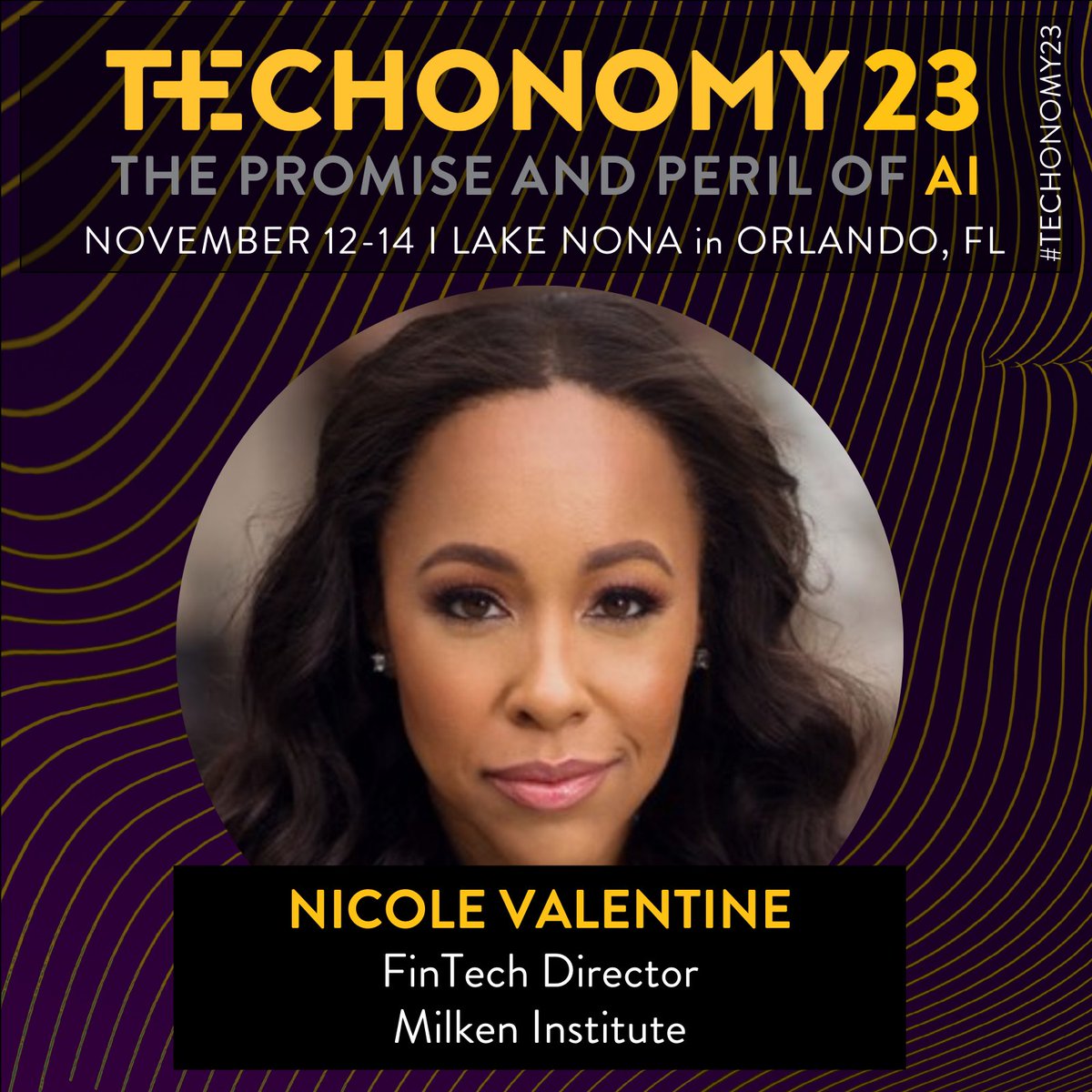 @MundieCraig, @ziad_asghar (@Qualcomm) + @NValentineTV (@MilkenInstitute) will take on the promise + peril of #AI at #Techonomy23 in Lake Nona in Orlando, Florida. We've put together an agenda of 30+ leading voices in AI. Join us + learn more here: hubs.la/Q026TgTn0