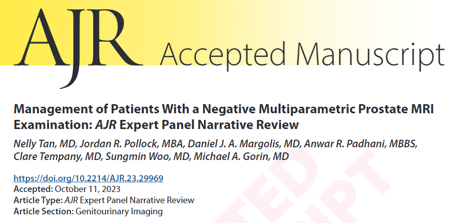 𝐒𝐮𝐧𝐠𝐦𝐢𝐧 𝐖𝐨𝐨, 𝐌𝐃 𝐏𝐡𝐃 (@swoo_rad) on Twitter photo Curious about negative prostate MR?
Check out our panel review led by <a href="/nellytanmd/">Nelly Tan MD (she/her)</a> on
1⃣PI-RADS 1-2 NPV
2⃣MR-invisible tumor
3⃣Bx/PSA screen after neg. MR
4⃣Risk Fx
5⃣Serum , urine marker/PSMA/AI
shorturl.at/BS358
<a href="/DoctorMargolis/">Daniel Margolis</a> <a href="/ProfPadhani/">Anwar Padhani</a> @claretempany <a href="/michael_gorin/">Michael Gorin, M.D.</a> Curious about negative prostate MR?
Check out our panel review led by <a href="/nellytanmd/">Nelly Tan MD (she/her)</a> on
1⃣PI-RADS 1-2 NPV
2⃣MR-invisible tumor
3⃣Bx/PSA screen after neg. MR
4⃣Risk Fx
5⃣Serum , urine marker/PSMA/AI
shorturl.at/BS358
<a href="/DoctorMargolis/">Daniel Margolis</a> <a href="/ProfPadhani/">Anwar Padhani</a> @claretempany <a href="/michael_gorin/">Michael Gorin, M.D.</a>
