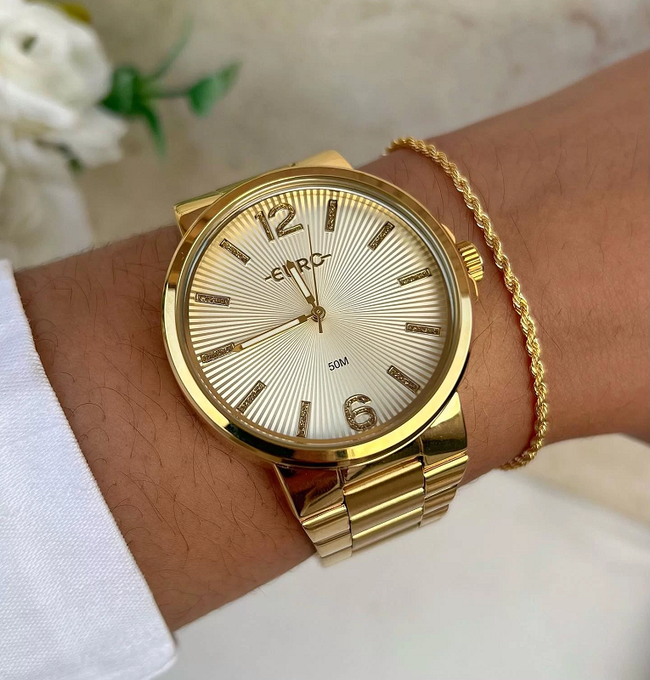Relógio Euro Feminino Glitz Dourado – EU2033BO/4D