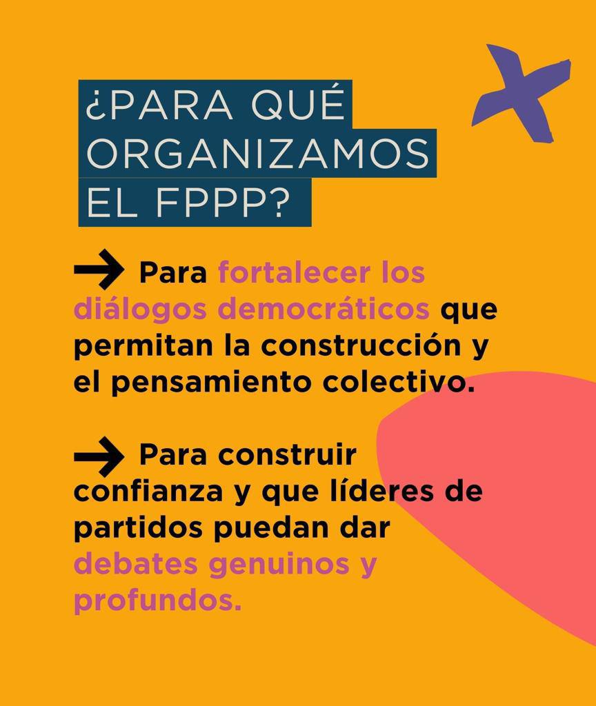 BoliviaFes's tweet photo. ⚡️ Ya inicio el #FPPP
📣 Desde #FESLatina trabajamos en la generación de espacios de diálogo y debate político para el fortalecimiento de la democracia.
➡️ ¡Les contamos de qué se trata!
#ForoPPP2023 #partidospoliticos #progresismos https://t.co/5eNv1mSa3k