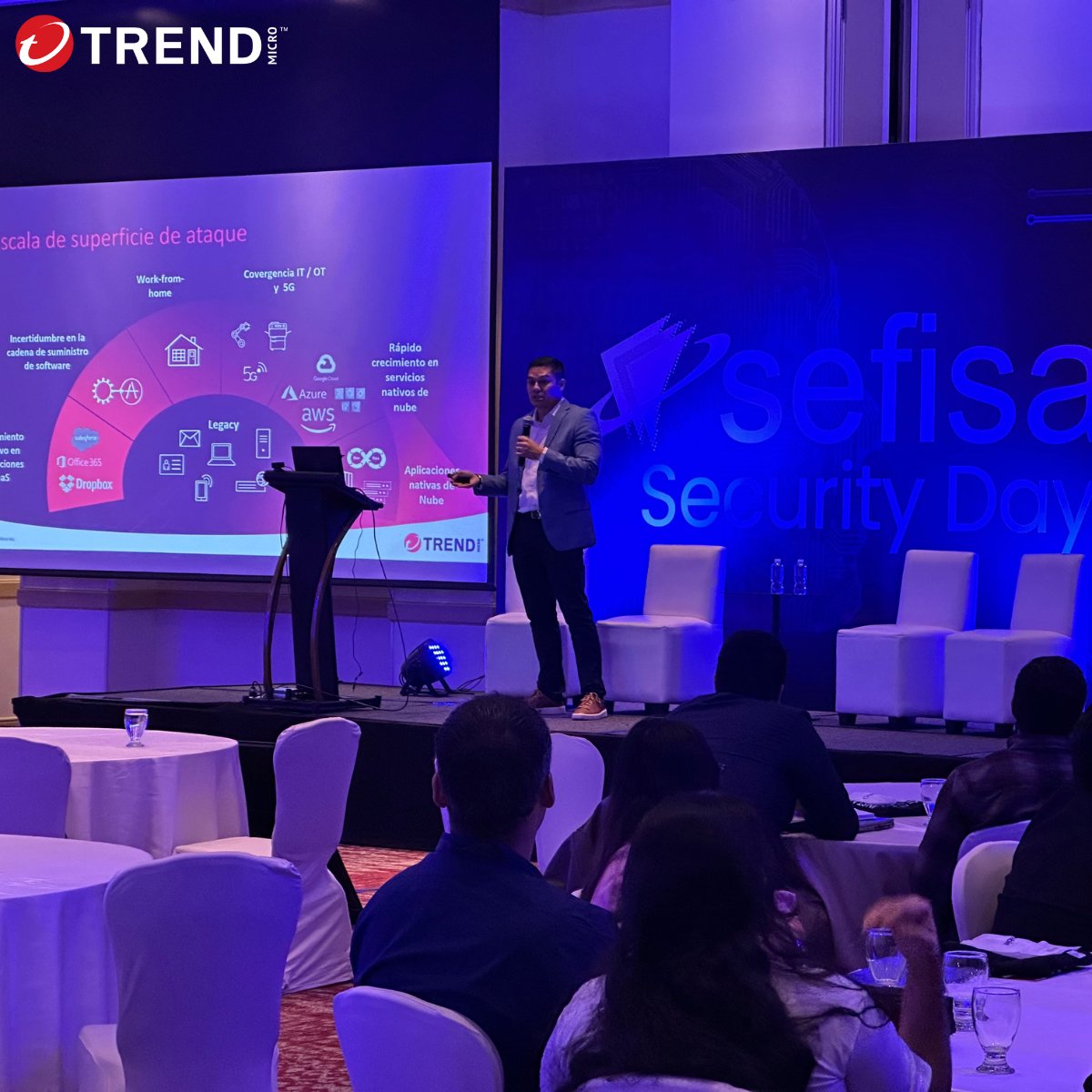 SefisaCA's tweet photo. Una charla muy interesante "El Ciber Riesgo es un Riesgo de Negocio" a cargo de Roberto Kam de @TrendMicro
#Honduras
#SefisaSecurityDay https://t.co/KyrFR9kKH4