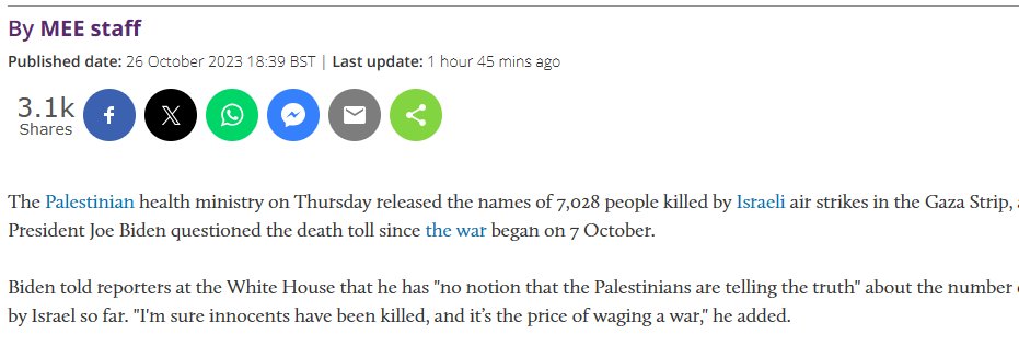 .
Dear @SkyNewsAust
cc: @Houghtontweets @RitaPanahi

During the Paul Murray show the news strap/ticker claimed that 7,000 Palestinians have died from Israeli airstrikes since October, 7.
Since when is HAMAS data published without challenge?
Are you relying on @abcnews