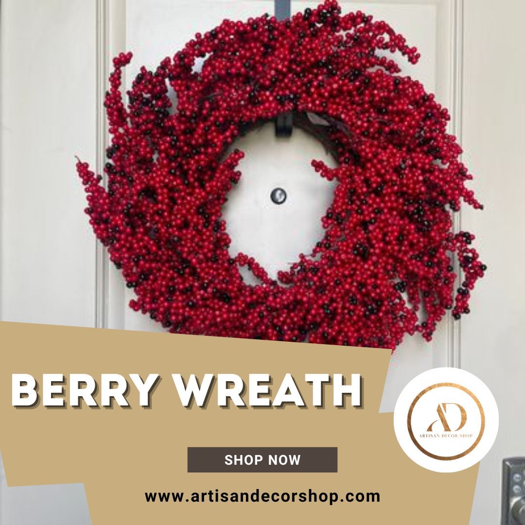 🍒🌿 Add a touch of simple yet striking color to your space with our cheerful Red Berry Wreath. 🚪✨ #CheerfulDecor #NaturalElegance #FestiveCharm #VersatileAdornment #HomeAccents #DoorWreath #TabletopCenterpiece #OrganicBeauty #WelcomingVibes #SeasonalDecor