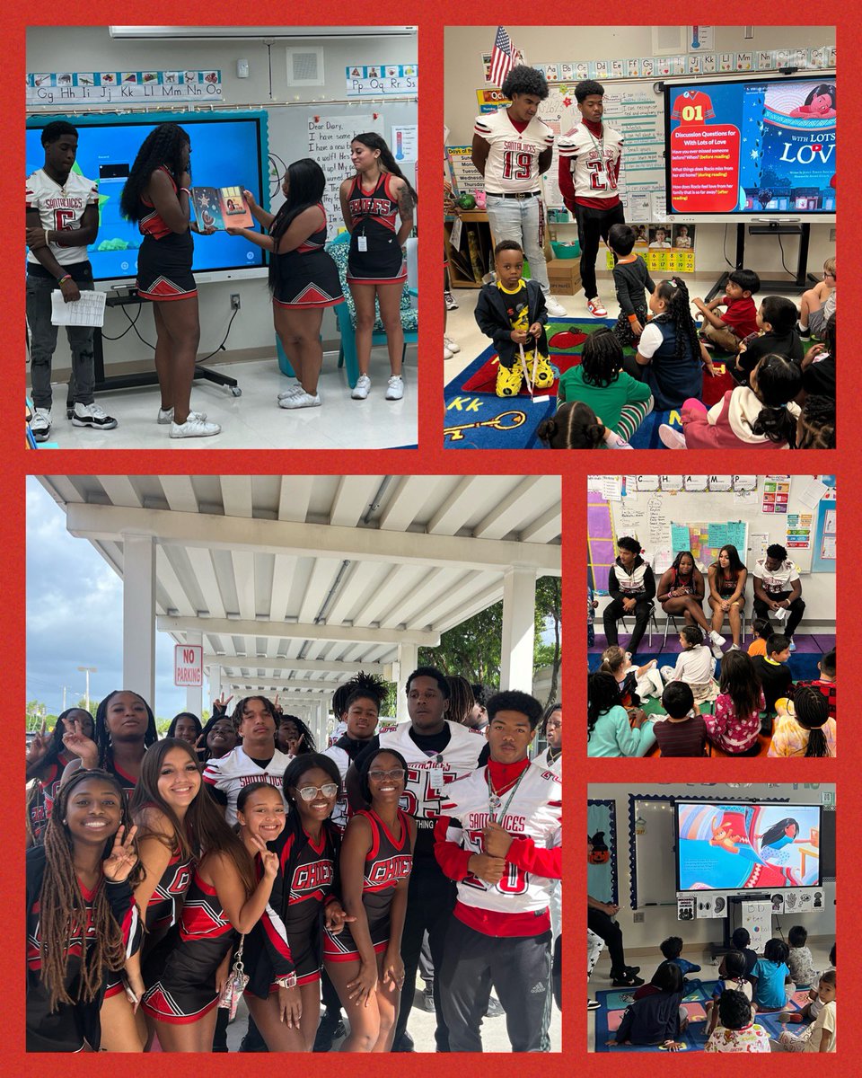 Thank you to @DiamondViewEle for the invitation and opportunity to participate in #ReadfortheRecord! Our student athletes loved visiting the classrooms and interacting with the students! @Prin_Robinson @southPbcsd @RachelCapitano @pbcsd