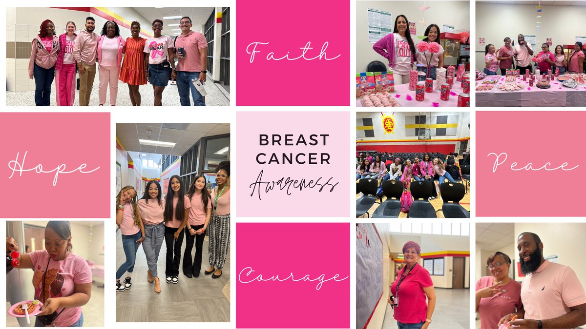 SpringLeadAcad's tweet photo. Breast Cancer Awareness at SLA. The staff and students came together by wearing pink and serving up pink treats! https://t.co/imvaaJqPqC