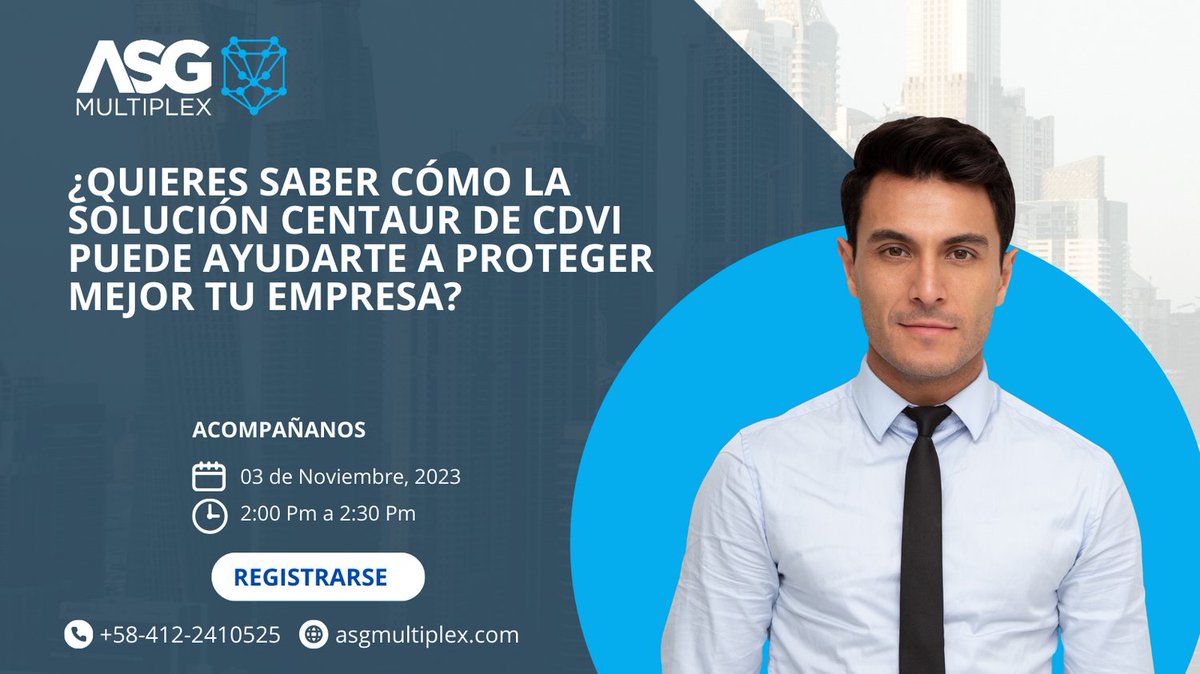 ASGmultiplex's tweet image. ¡No te pierdas nuestro próximo webinar!
 Únete a nosotros y descubre cómo la solución de control de acceso Centaur de CDVI puede ayudar a proteger tu empresa 👩‍💻
📅 Fecha: 3 de Noviembre 
⏲ Hora: 2:00 pm 
📍 Link de inscripción 👉 webinarcentaur.subscribemenow.com