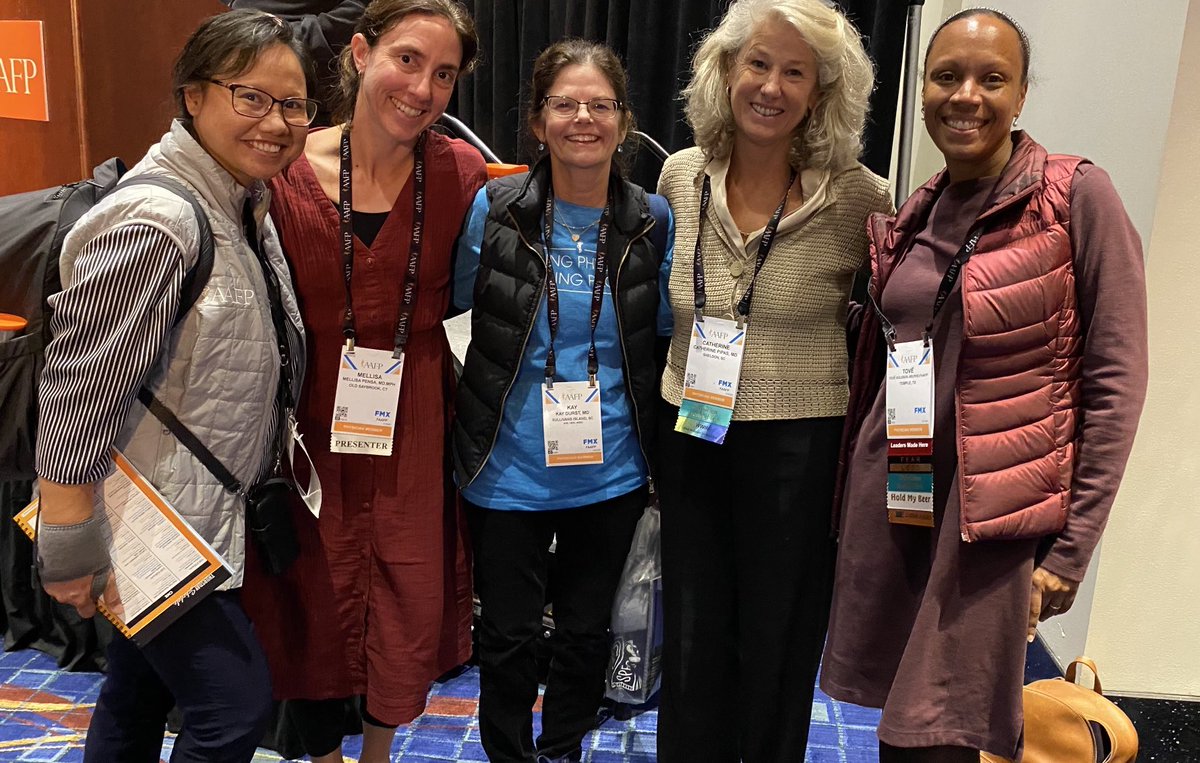 TGoldsonMDPhD's tweet photo. Leading Physician Well-being Scholars with Dr. Pipas, continuing to grow at #AAFPFMX #FMRevolution #PhysicianHealthFirst https://t.co/bn4iBk9Gu6