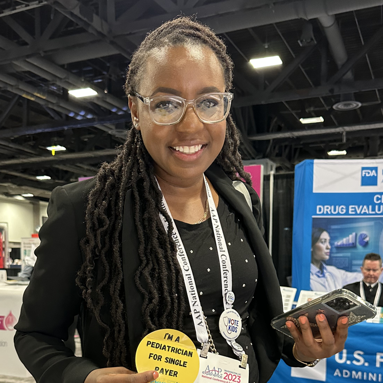 PNHP's tweet photo. We met SO MANY pediatricians who support #SinglePayer at #AAP2023!

Children and families deserve lifelong, comprehensive health coverage with NO out-of-pocket costs.

In other words ... improved #MedicareForAll. https://t.co/EqVLDsrD5R