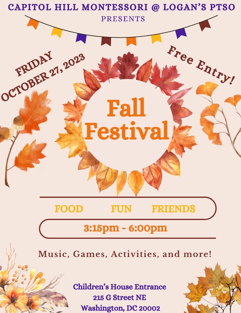Capitol Hill Montessori PTSO (@chmldc) on Twitter photo 🍂🍁Join us tomorrow for PTSO’s Fall Festival!🍂🍁
A huge thank you to our sponsors: <a href="/JoelNelsonGroup/">Joel Nelson Group</a> <a href="/FulcrumRsdntl/">Fulcrum Residential</a> and Polite Piggies! 🍂🍁Join us tomorrow for PTSO’s Fall Festival!🍂🍁
A huge thank you to our sponsors: <a href="/JoelNelsonGroup/">Joel Nelson Group</a> <a href="/FulcrumRsdntl/">Fulcrum Residential</a> and Polite Piggies!