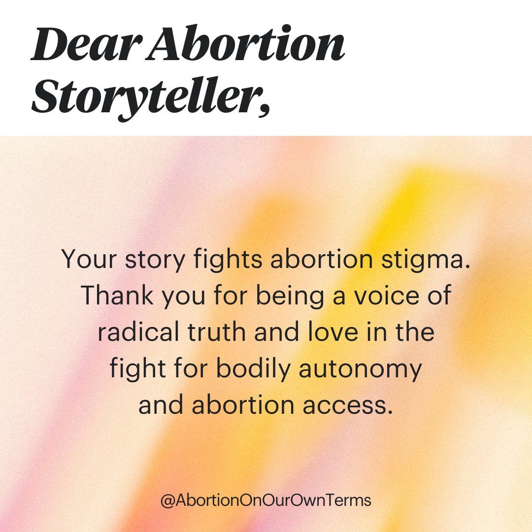 We all deserve to access abortion care without shame, stigma, or risk... in our communities &amp; on our own terms!! Check out We Testify's awesome resource with tips from people who’ve had abortions: wetestify.org/abortion #SelfManagedAbortion #AbortionOnOurOwnTerms