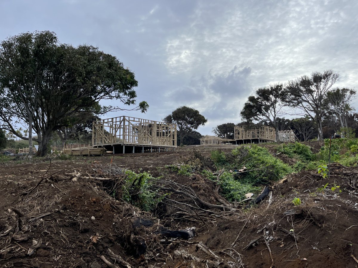 Good to see new post tsunami replacement houses going onto good high ground on Nomuka after the 2022 Hunga tsunami wiped out all the low-lying coastal ones