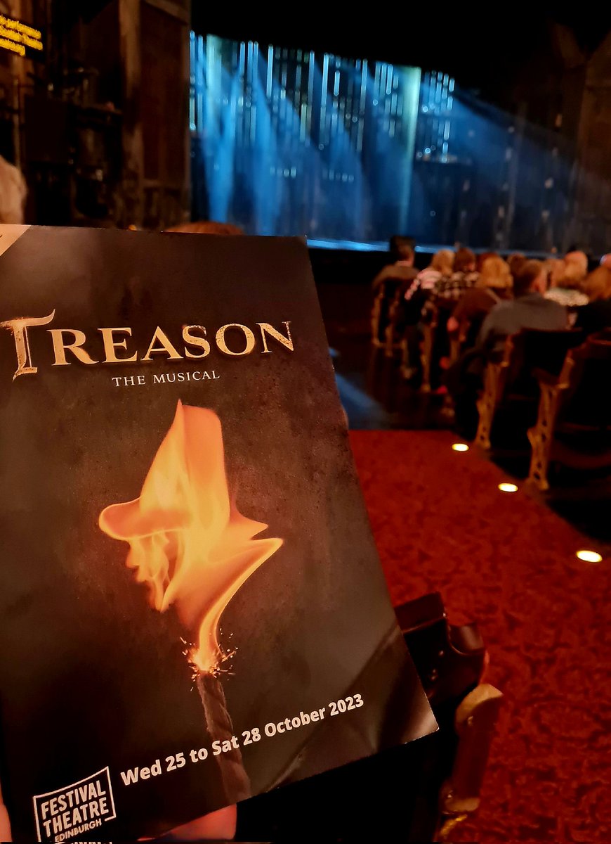 Dominic_Corr91's tweet photo. It's off to the Festival #Theatre @captheatres for the world-premiere of @TreasonMusical, which fully opens to audiences in #Edinburgh.
We're only a week away from #NovemberFifth, so let's see if the sparks are flying for this new historical musical. 💥🧨 https://t.co/Pgj5D2XaBK