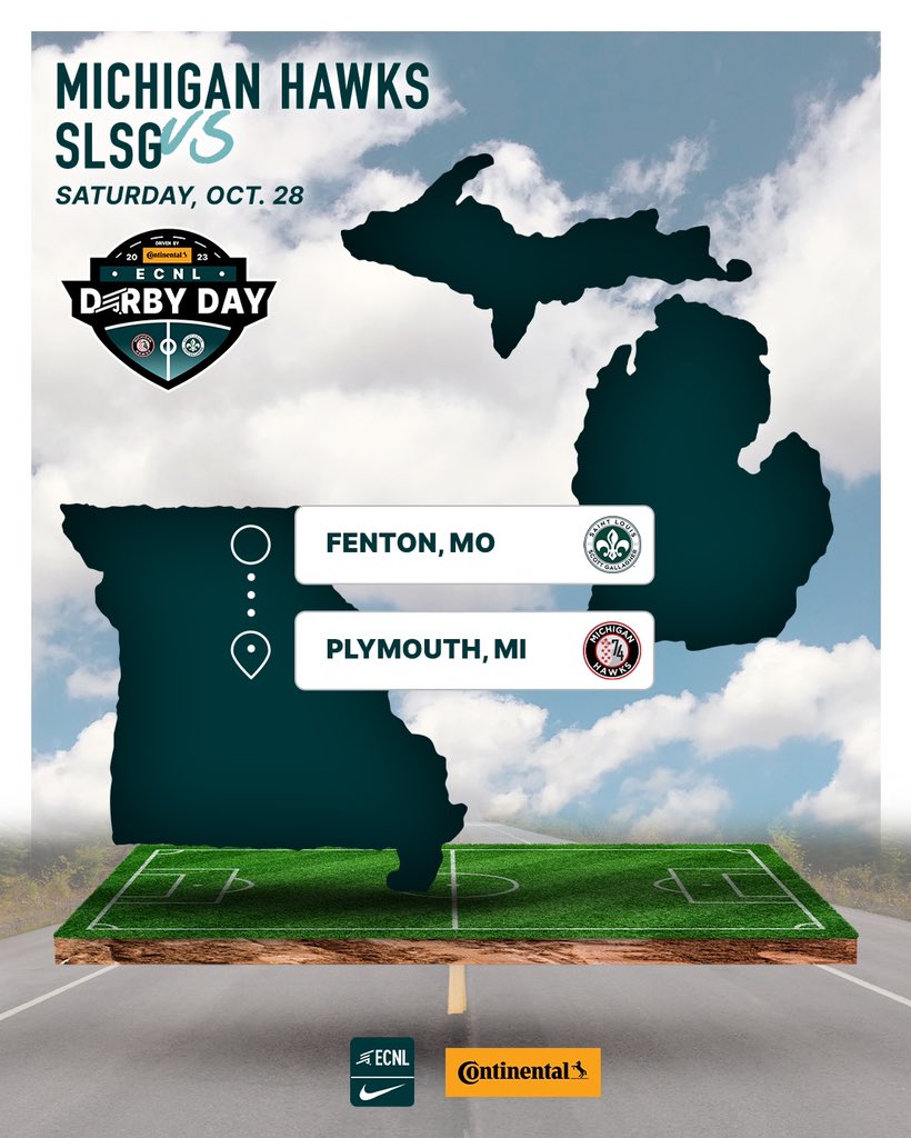 It’s a matchup that won’t disappoint 😤

SLSG travels up to Michigan to take on the Hawks as two championship-winning clubs go head-to-head in this weekend’s 𝑪𝒐𝒏𝒕𝒊𝒏𝒆𝒏𝒕𝒂𝒍 𝑻𝒊𝒓𝒆 𝑬𝑪𝑵𝑳 𝑫𝒆𝒓𝒃𝒚 𝑫𝒂𝒚