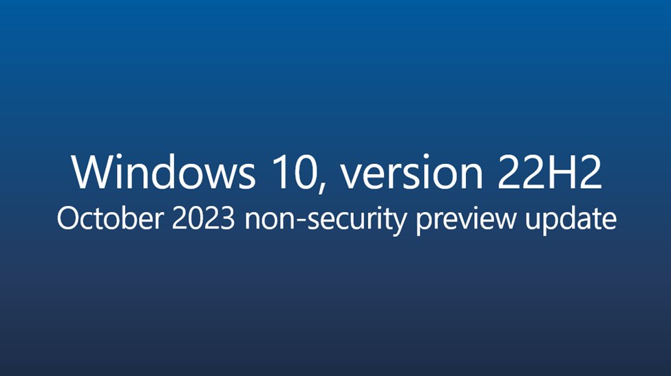 WindowsUpdate's tweet image. 🧵 The October 2023 non-security preview release is now available for Windows 10, version 22H2.
support.microsoft.com/en-us/topic/oc…