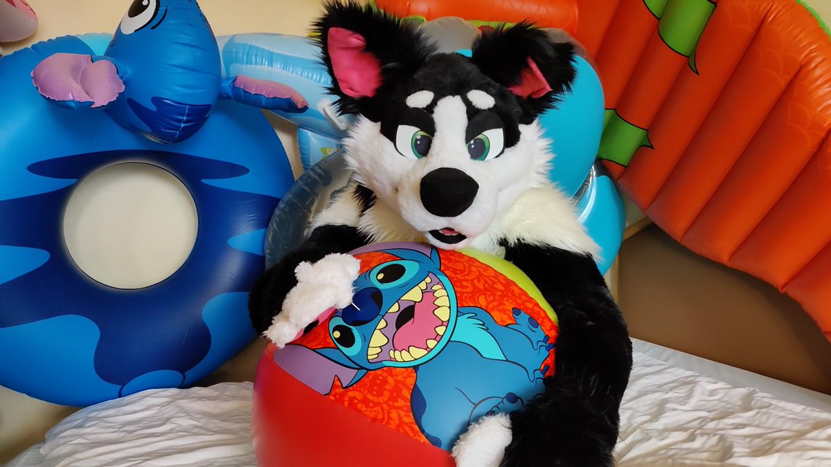 Whoops, my friend probably didn't expect me to riddle his Stitch beachball with holes. >:3 @InflateVids exclusive for now: tube.inflatevids.xyz/watch/JXsumr5F…